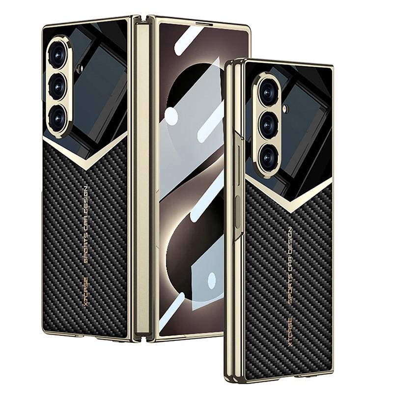 Galaxy Z Fold8 Ultra Protective Case Electroplated PU Leather Cover Shockproof Magnetic Snap-on Daily Use
