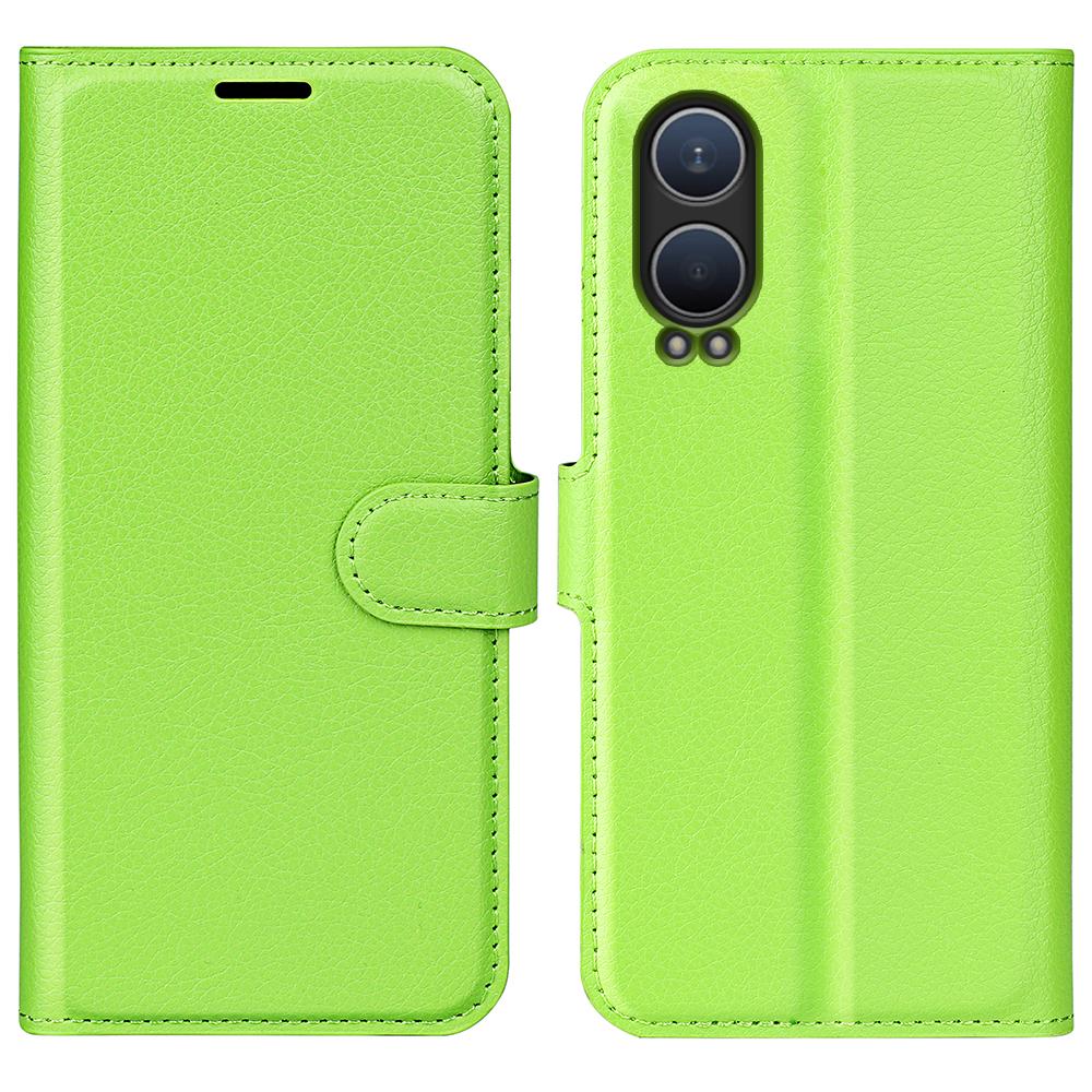 For OnePlus Nord CE4 Lite 5G/Oppo K12x 5G (China) Phone Case Litchi Texture Shockproof Leather Wallet Cover