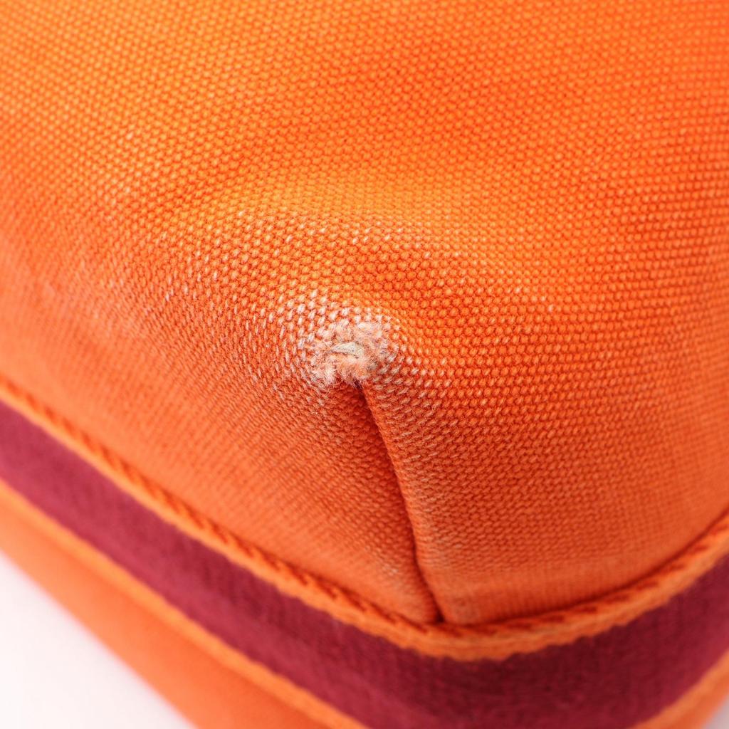 Used HERMES Bride a BracGM Handbag H104223M 05 canvas Orange Bordeaux Feu Used Women