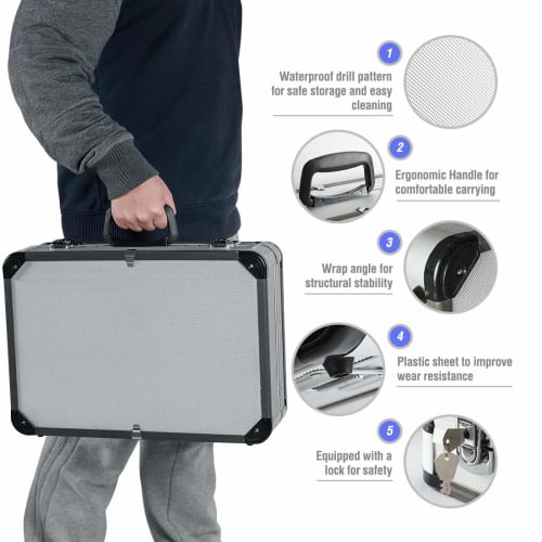 WORKPRO Home Tool Set, Tool Set, 119 Pieces, Home DIY, DIY, Furniture Assembly, Home Maintenance, Motorcycle, Car, Maintenance Tool Set, Aluminum Case