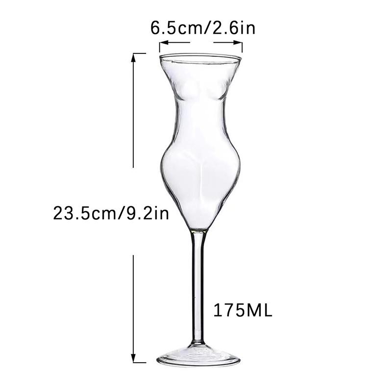 Kreatives Cocktailglas Sexy Damenkörperform Whiskey-Kelch Weingläser Lustiger Bierbecher Für Party Hausbar KTV Nachtclub
