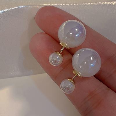 Elegante Mode Damen Perlenohrringe Abnehmbare Doppelohrringe Hochzeit Verlobungsohrringe Brautaccessoires