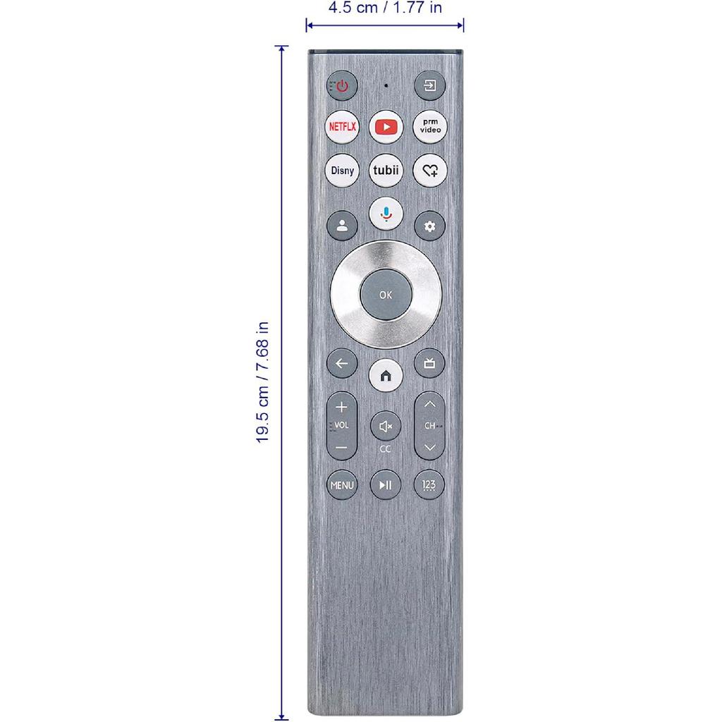 ERF6A80 Replace Voice Remote Control with Backlit Fit for Hisense U6 U7 U8 Series Mini-LED ULED 4K UHD Google Smart TV 55U8N 65U8N 75U8N 85U8N 100U8N