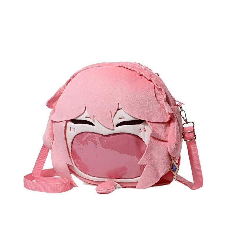 Genshin Impact Xiao Cosplay Itabag Trasparente Grande Capacità Zaino con Zip Borsa a Spalla Messenger