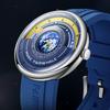 Mark Fairwhale 5700 Fashion Quartz Watches for Men Creative Earth Dial Waterproof Silicone Strap Sports Cool Men's Wrist Watch