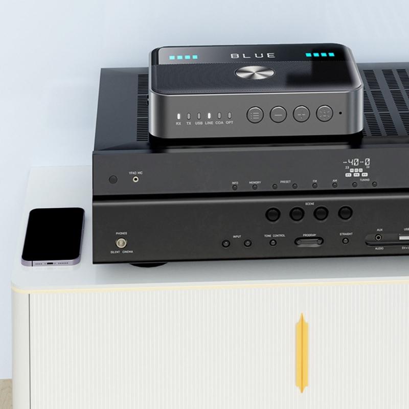 Bluetooth-compatible Adapter with 5.3 Chip, Display, Long Battery Music Receiver for Devices