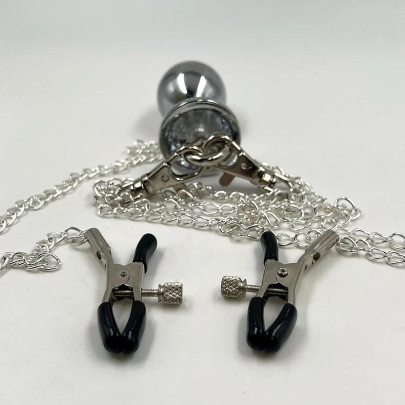Adult Products Sm Anal Plugs Flirting Clip Pussy Breast Clip Anal Plugs Set Couple Couple Flirting