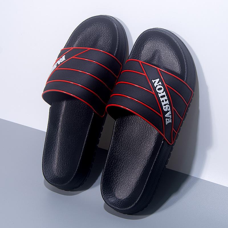 

Тапочки мужские носят мягкую подошву прохладные тапочки для дома для пары тапочки на одном слове домашняя ванная комната пляжные тапочки лето 49 чёрный