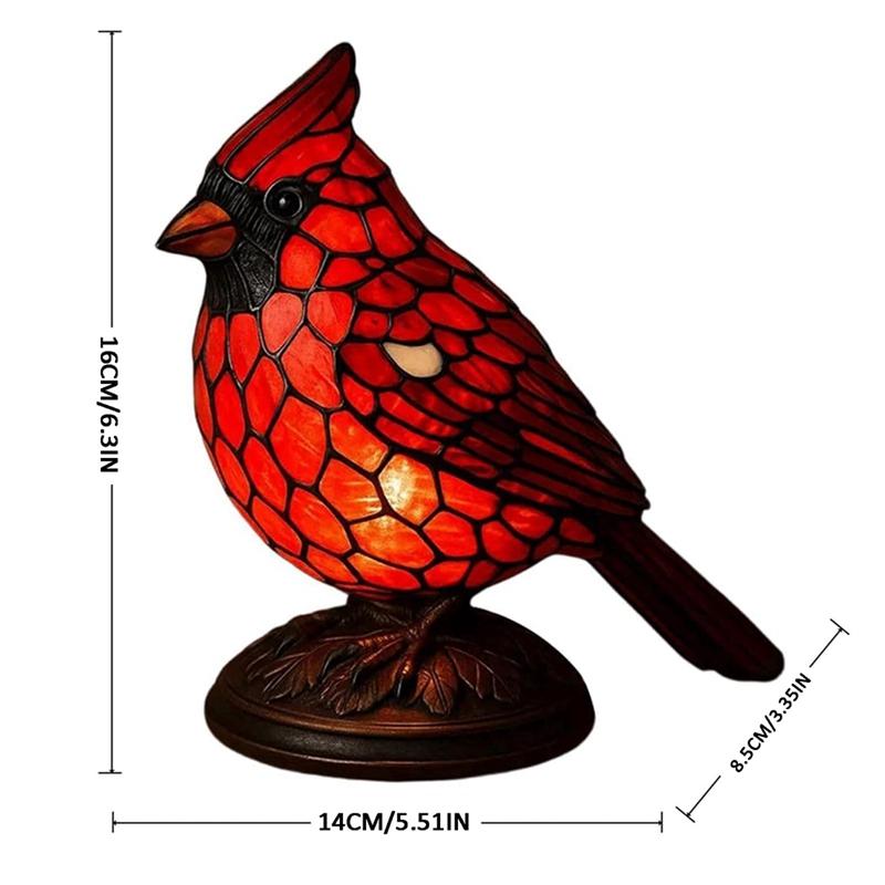 

Creative Red Bird Night Light Artistic Atmosphere Red Bird Cardinal Lamp European Style Night Light For Party Xmas Home Decor