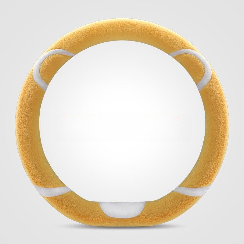 Customizable Plush Cartoon Steering Wheel Cover For Cars Soft And Cozy Winter Style