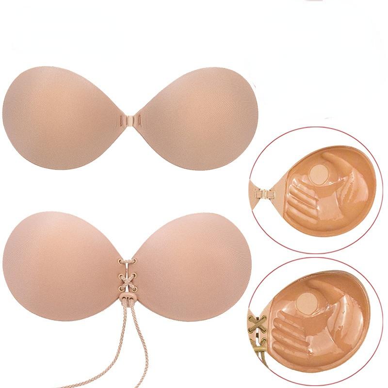 Buy Push Up Strapless Self Adhesive Plunge Bra Invisible Backless