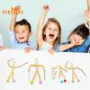 Bamboo Man Toy DIY Puppet Kit,Children Interactive Game,Bamboo Craft Material Kit,Boys Girls Gift
