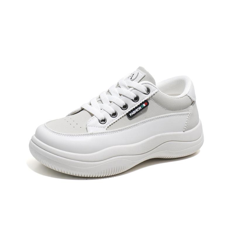 Spring White Shoes New Korean Style Ins Female Student Height Increasing Sports Board Shoes Fashionable Casual Shoes Street Shooting Q821