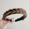 Women's Fishbone Braid Headband: Braided Hair Clip Pigtail Wig Hairpin with High Crown Hair Tie
