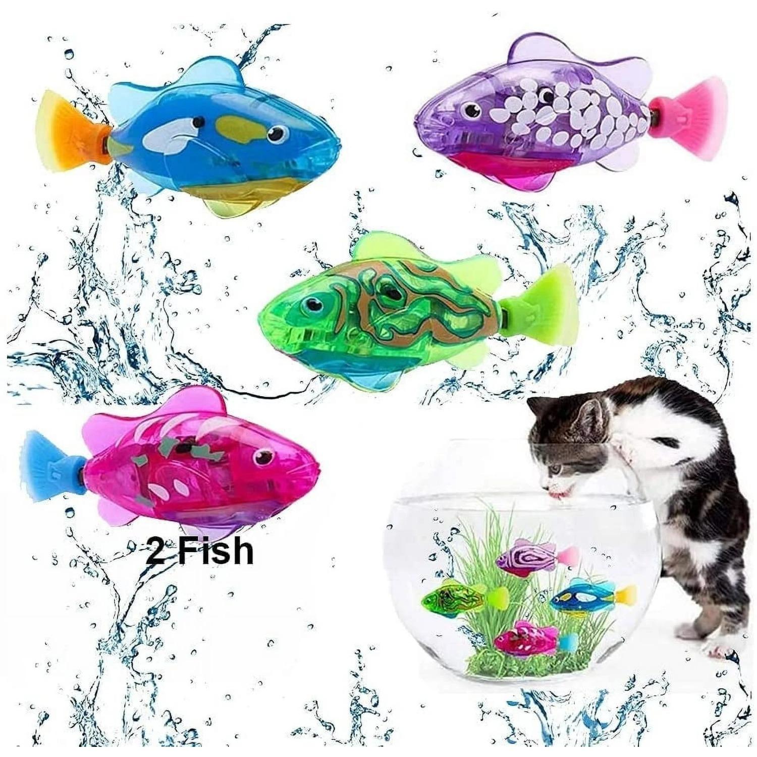 YS-yalot Mini LED Swimming Fish Electronic Pet 4-Pack