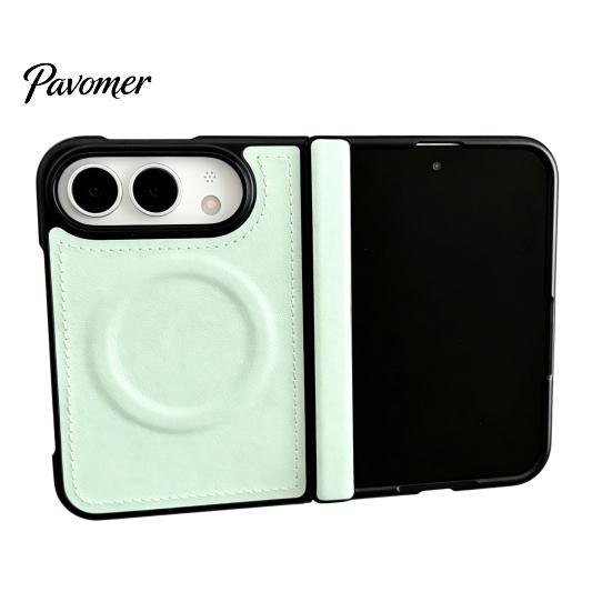 Anti Fingerprint Business Case Magnetic for IPhone 18, Faux Leather Phone Cover with Hinge Protective Protection, Full Body Shockproof 18 Fold