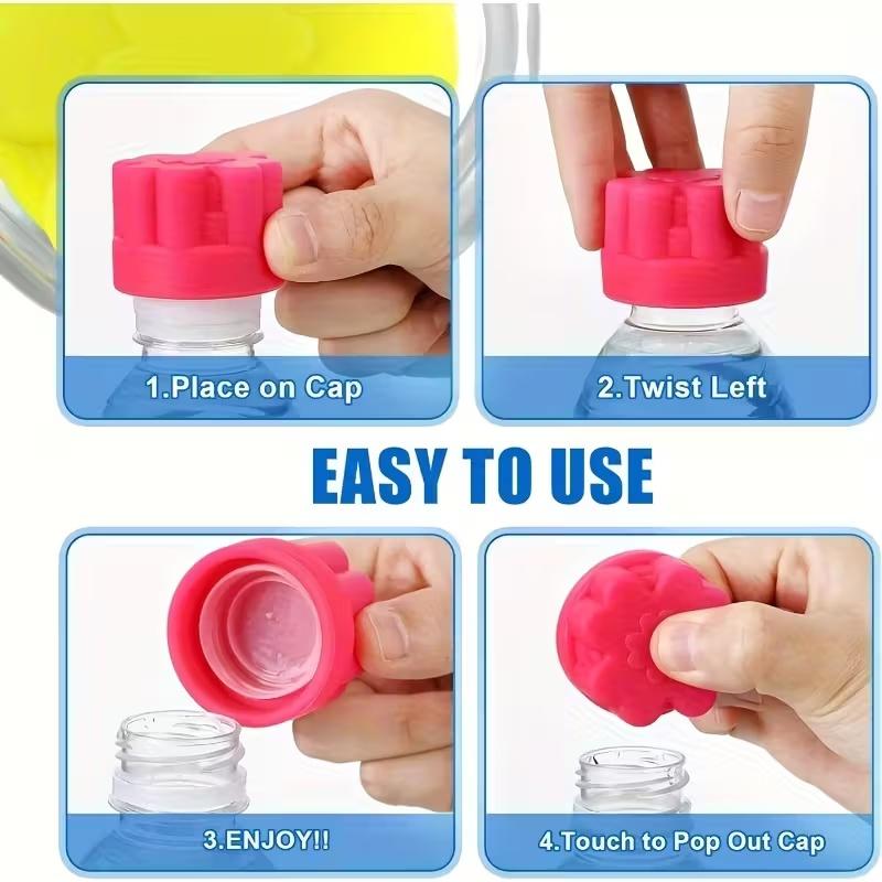 Flower-Shaped Silicone Bottle Opener - Easy Grip Aid for Seniors, Arthritis & Weak Hands. Portable for Home & Travel.