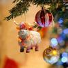 New Christmas Acrylic Colored Hera and Cow Decoration Cute Cartoon Cow Car Pendant  Christmas Tree Hanging Ornament