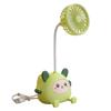 Cartoon Animals Desk Fan Fast Charging Flexible Hose Fan Multi-Purpose Phone Holder Pen Holder Portable Summer Cooling Fan