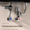 Modern Style Stainless Steel Water Heater Filter Cartridge Detachable Brass Front Prefilter Cleanable Filter Element  Bathroom