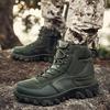 Men's High-top Military Boots Outdoor Hiking Boots Rubber Sole Shoes Large Size 39-47