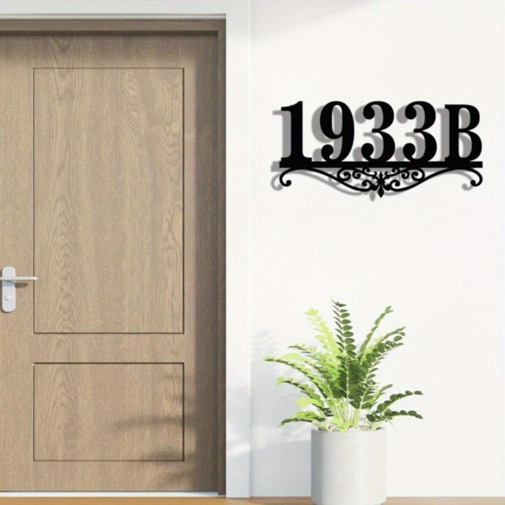 Metal Address Sign Large Custom House Number Plate Modern Wall Decor Outdoor