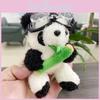 Cute Cartoon Plush Panda Keychain Pilot Bear Doll Soft Stuffed Animal Gift