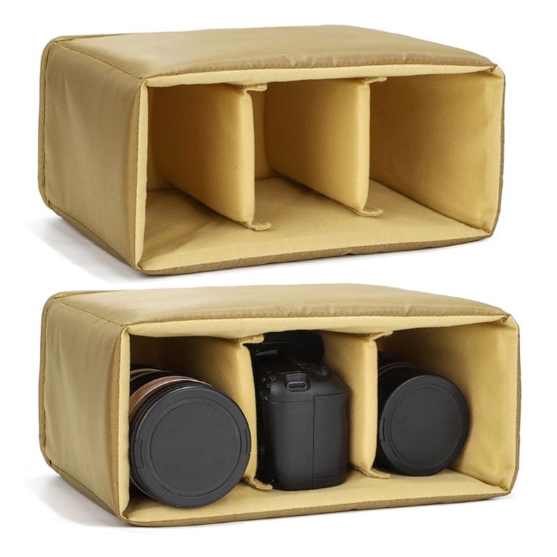 Thick Padded Camera Insert Case Removable Insert Partition Photography Bag Shockproof Divider Organization Camera Bag