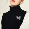 Schmetterlingsbrosche Funkelnde Faux-Kristall-Einlage Legierungsbasis Damen Anstecknadel Anzüge Mäntel Pullover Schals Abzeichen Outfit-Accessoire