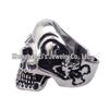 Stainless Steel Skull Men's Punk Ring - European & American Hand-Polished Jewelry