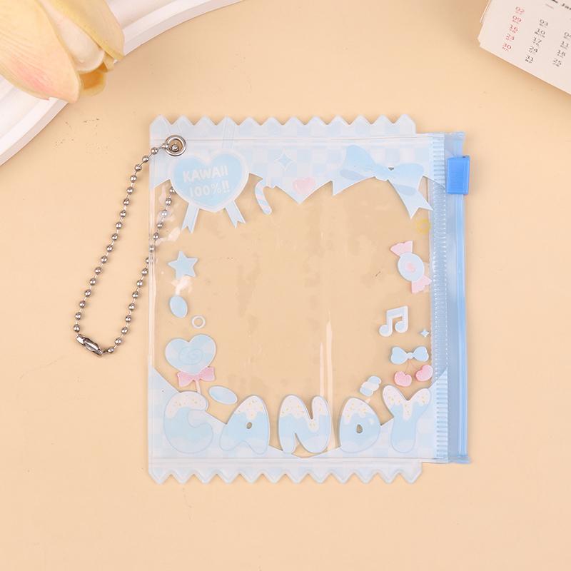 1Pc Cute Cartoon Transparent Bag 58Mm-75Mm Props Badge Storage Display Bag Protective Shell Card Bag Cover Candy Bag