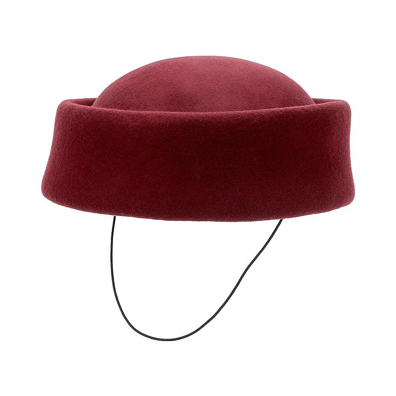 Women'S 100% Wool Beret With Veil | British Vintage Stewardess Hat | Elegant Banquet Luxury