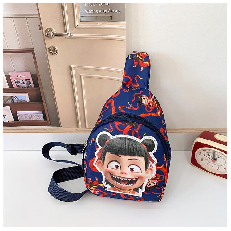 Cartoon Zha Ne Printed Shoulder Chest Bags Anime Peripheral Wallet Children
