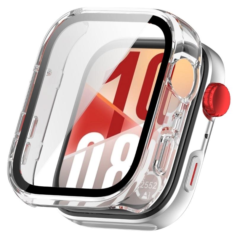 Scratch Resistant Case Skin For Watch Fit 4 Waterproof Screen Protector Shell Smartwatch Housing PC Glass Antidust Cover