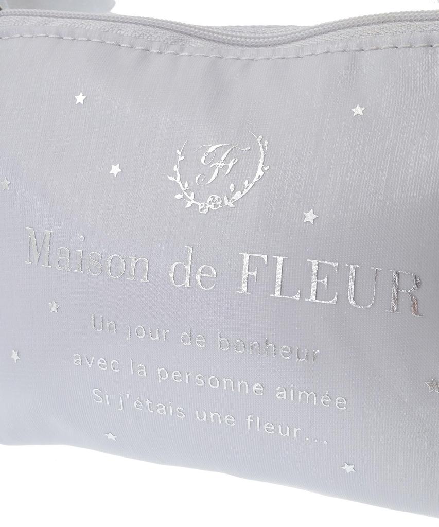 Maison de Fleur Star Shiny Pouch, Grayish Blue, Size F, PouchDrawstring Bag, 08000645000