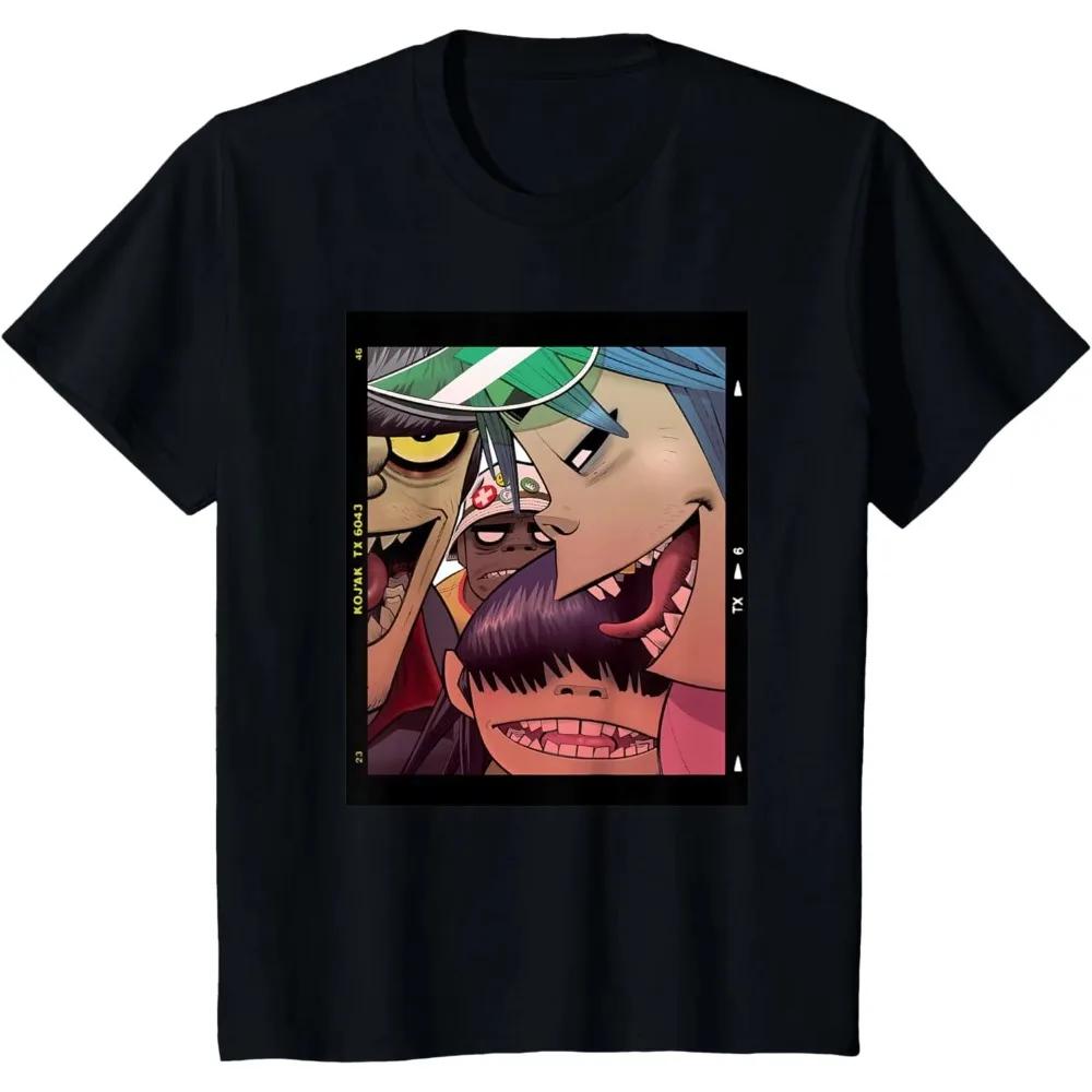 

Gorillaz Polaroid Slide TShirt Unisexs and Womens Cotton Summer Clothes Hip Hop Fashion Short Sleeve Tshirt Streetwear Fan Gifts 4XL