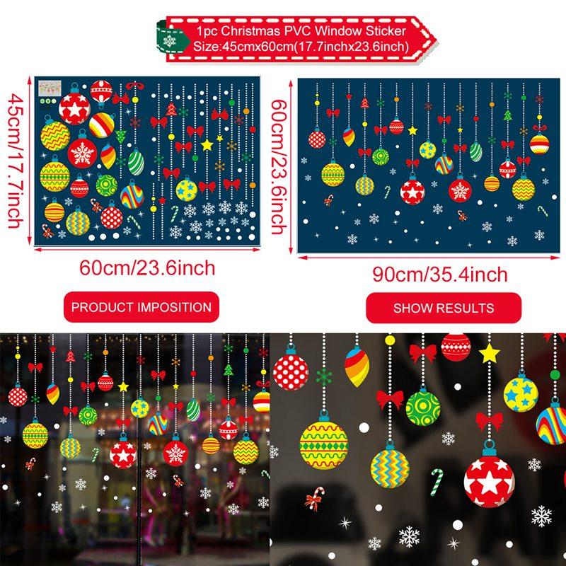 Christmas Wall Window Stickers Marry Christmas Decoration For Home 2025 Christmas Ornaments Xmas Navidad Gift New Year 2025