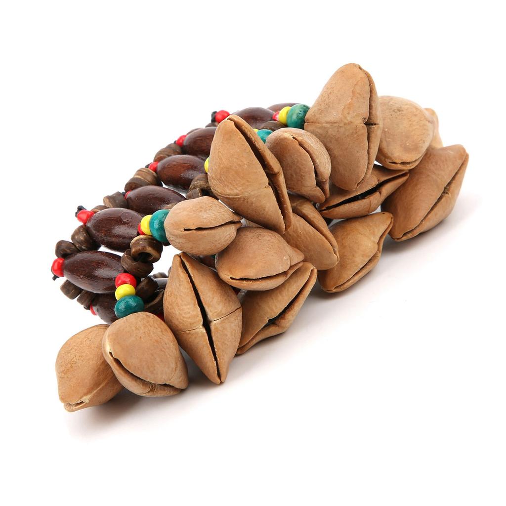 African Drum Bracelet HandMade Nut Shell Handbell Percussion Musical Instrument Supplies