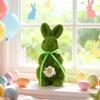 Easter Decoration Simulation Flocking Rabbit Desktop Window Party Props Home Decoration Spring Fat Rabbit Cutting Vase Accessory