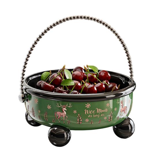 Ovocný talíř s víkem Vestavěná rukojeť Snadno čistitelný Ochranný kryt Sušené ovoce Ořechy Svačiny Předkrmy Podnos Prachotěsná nádoba na svačiny