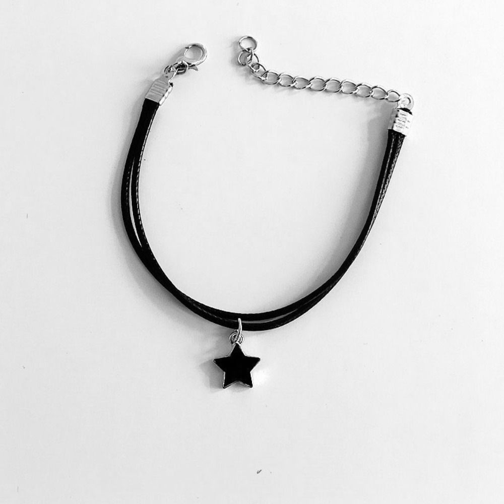 

Регулируемые персонализированные парные украшения Браслет Звезда Звезда Новый простой регулируемый браслет чёрный
