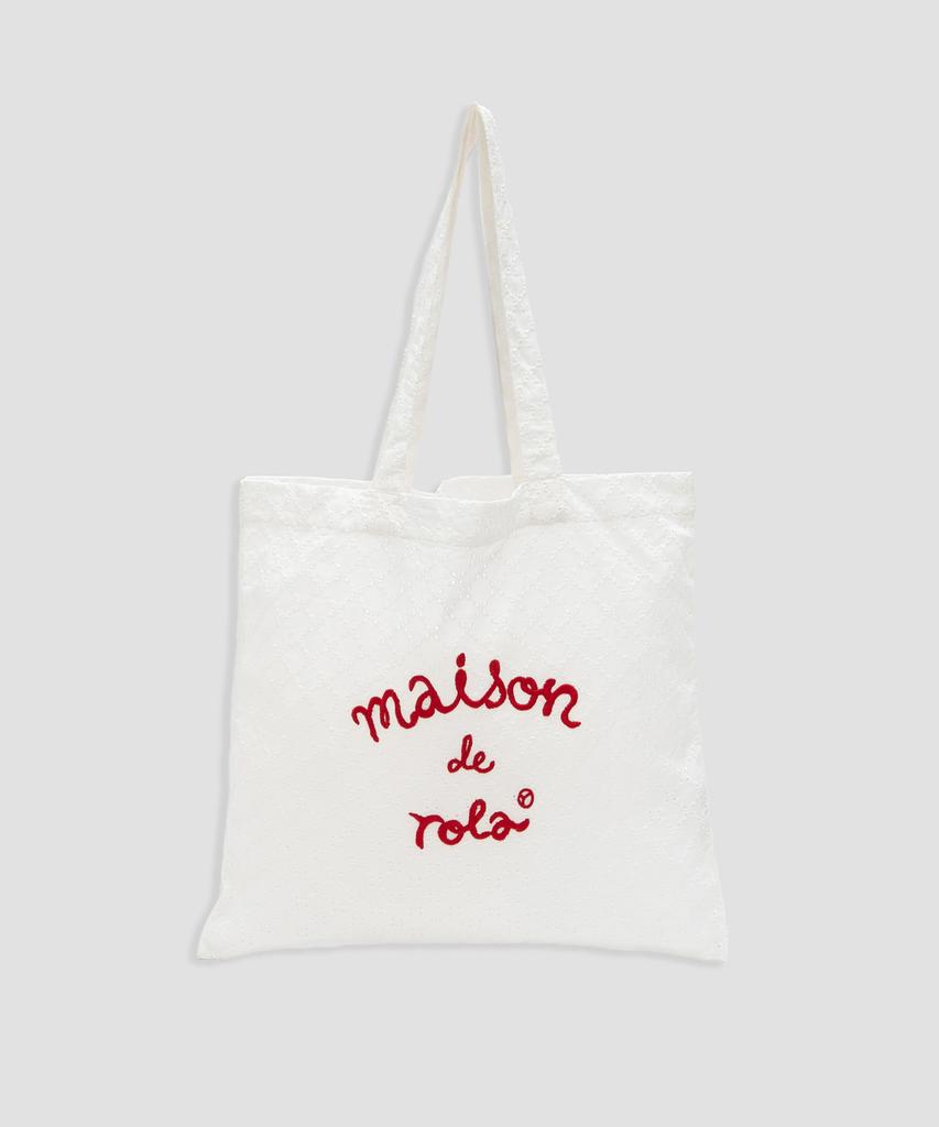 Rolarola Maison De Rola Embroidery Bag White