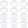 SUNNYCLUE 1 Box 20Pcs 2 Sizes Glass Flower Bead Caps Wind Chimes Beads Transparent Clear Jellyfish Trumpet Floral Wind Bell Loose Pendants for