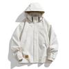 Autumn Jacket Men's Large Size Loose Casual Running Mountaineering Suit Windproof Waterproof Fleece Thickened Jacket