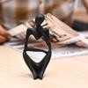 Black Abstract Thinker Resin Sculpture – Modern Deep Thinker Figurine for Home & Office Décor | Small Contemporary Accent Piece