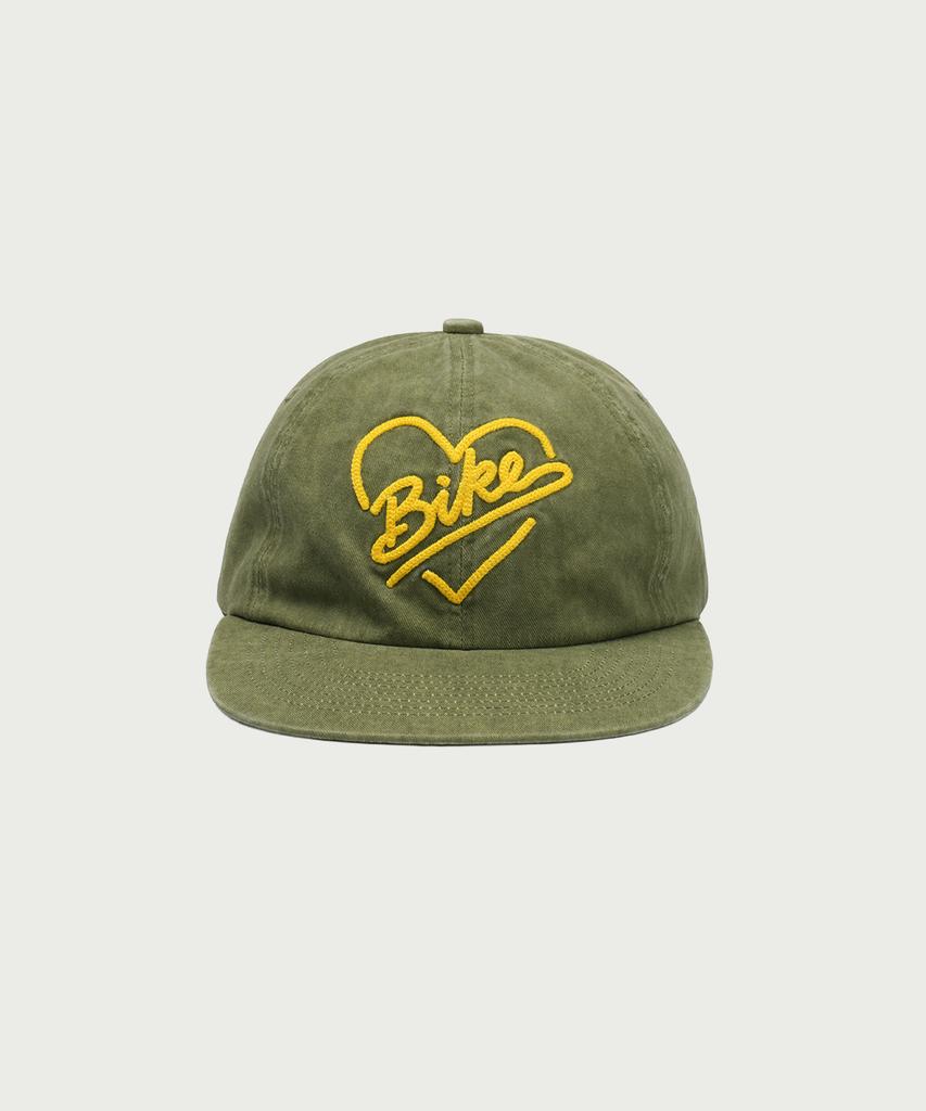 BIKE Heart Logo 6-Panel Cap Green