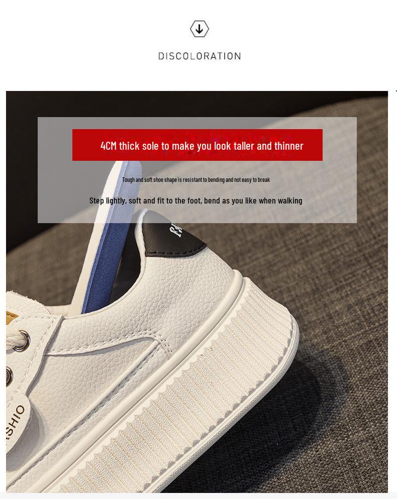 Adidași de damă din piele naturală cu vârf tip scoică, albi, cu tălpi groase, pentru primăvara 2025