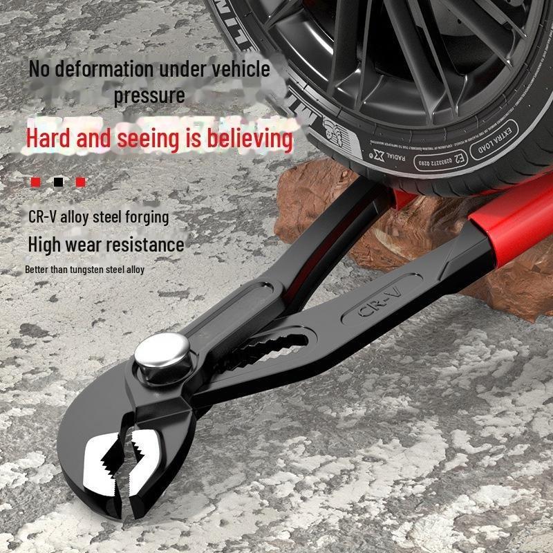 1 Pc Multifunctional Adjustable Red Pipe Pliers,  Mouth Wrench