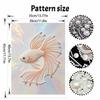 5D Round Pearl Painting Kit Elegant Betta Fish Pattern DIY Handmade Rhinestone Art Home Interior Decor Gift