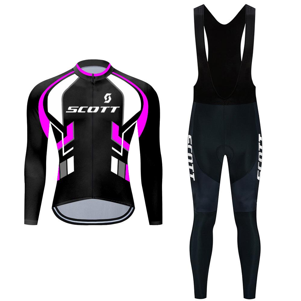 2026 Autumn Breathable Cycling Suit Autumn and Winter Cycling Suit Long Sleeve Strap Suit Mountain Road Bike